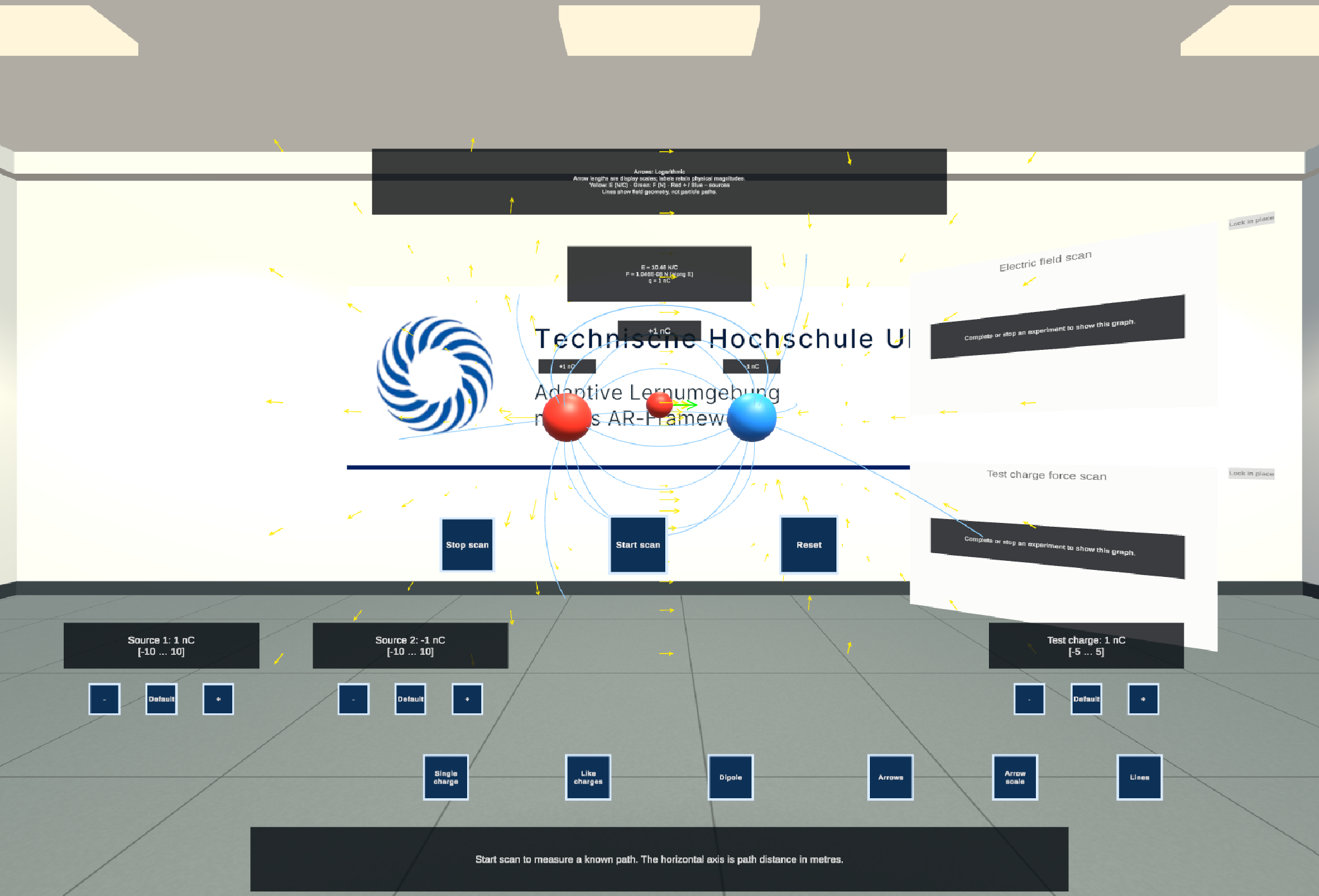 The Electric Field lab in the headset