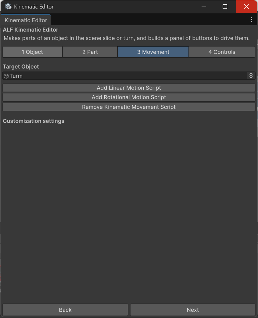 Step 3 Movement before a movement is added