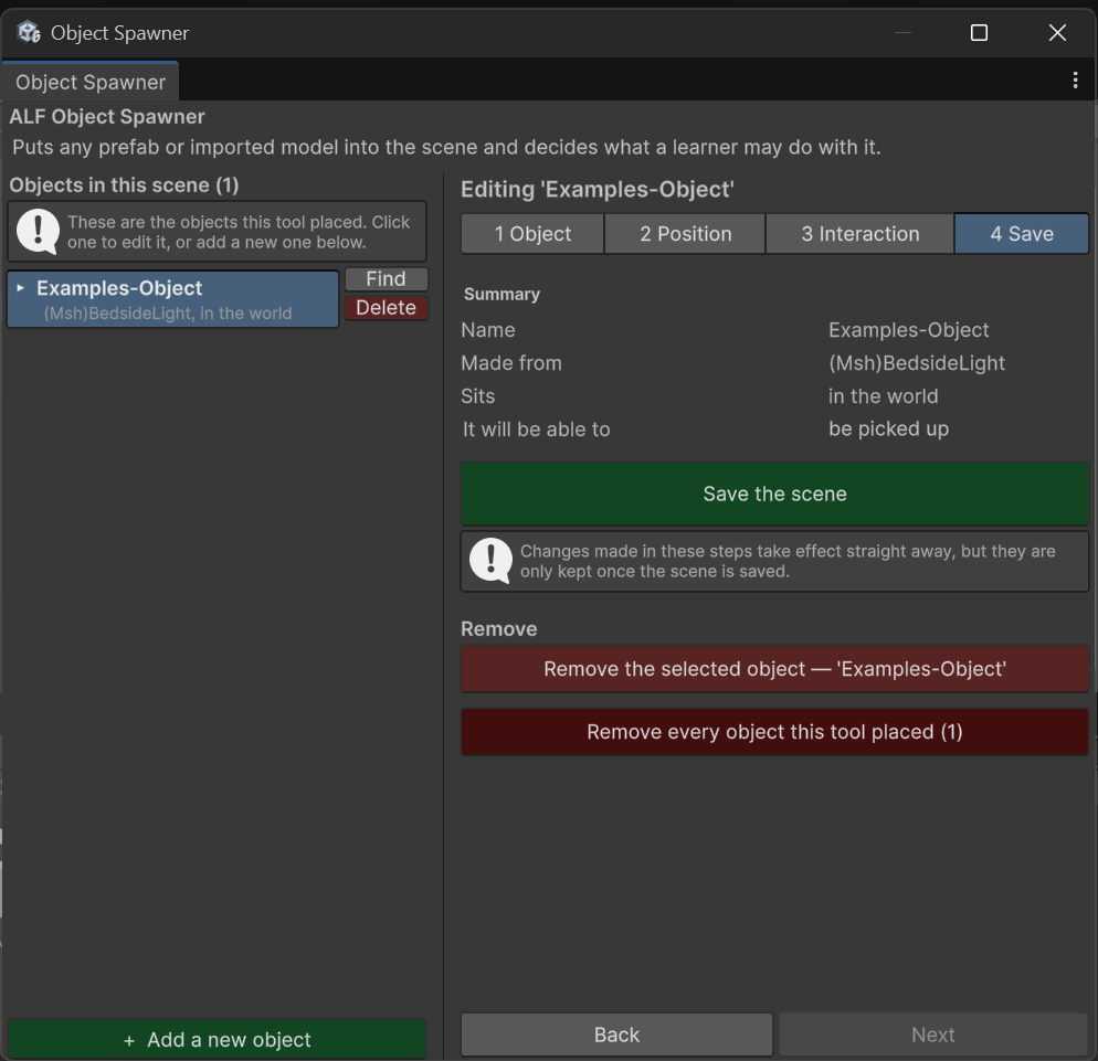 Step 4 Save with the summary and remove buttons